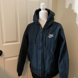 Nike Men's Black Hooded Jacket